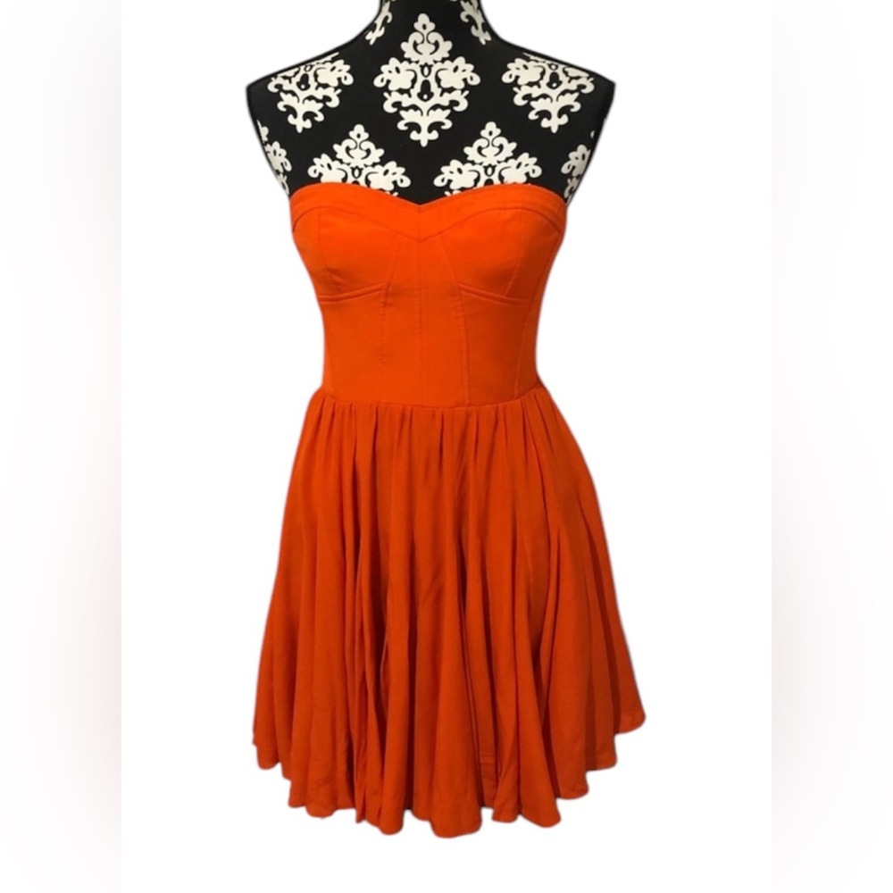Rebecca Taylor orange cocktail dress